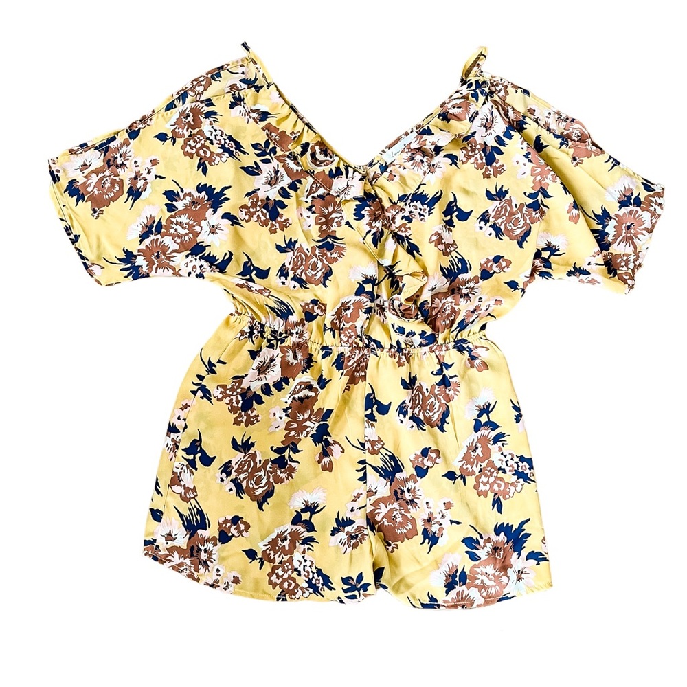 Love Tree yellow floral romper